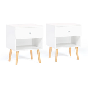 Tables de chevets Emmie 1 tiroir - lot de 2