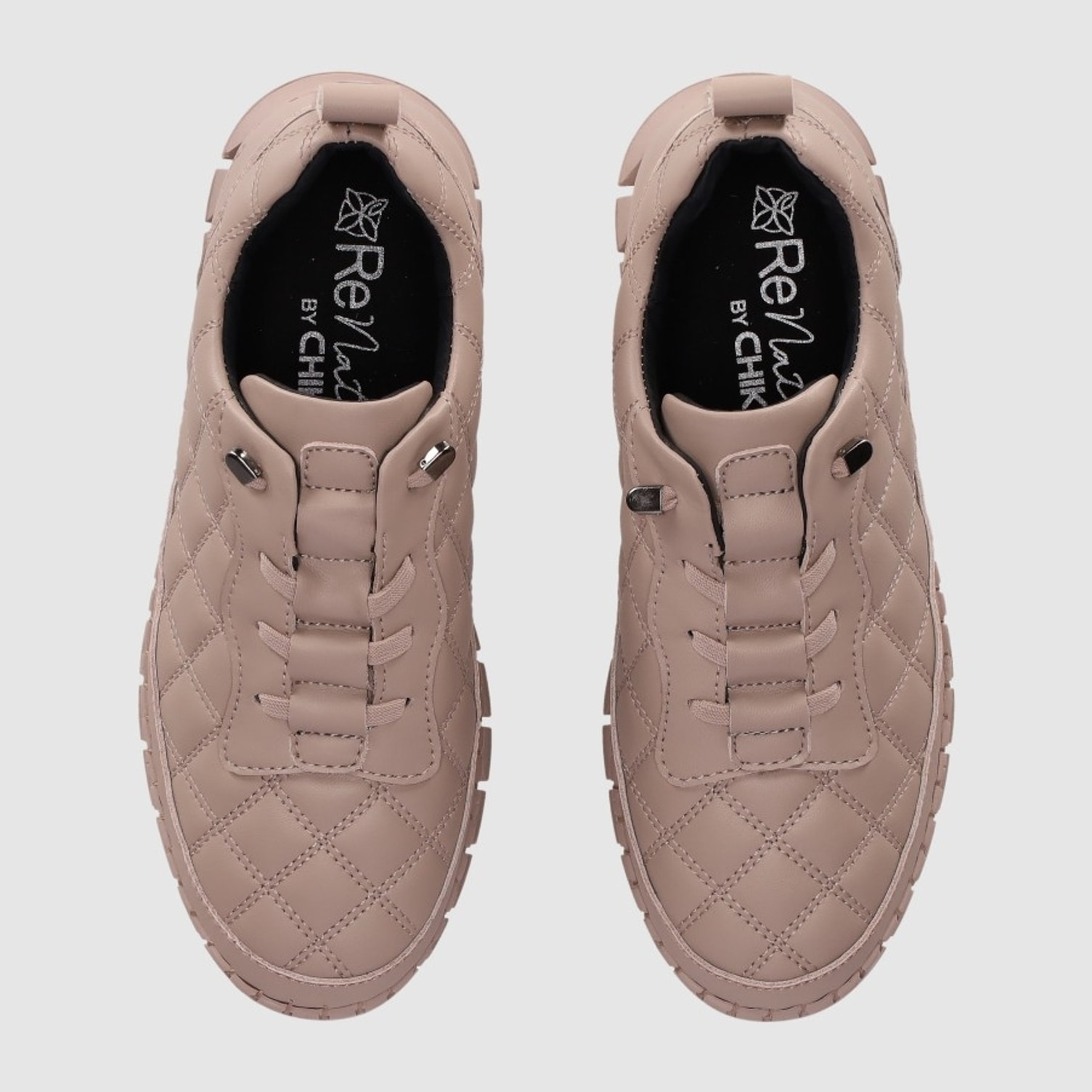 Deportivos de Piel - Taupe - Tacón: Bajo