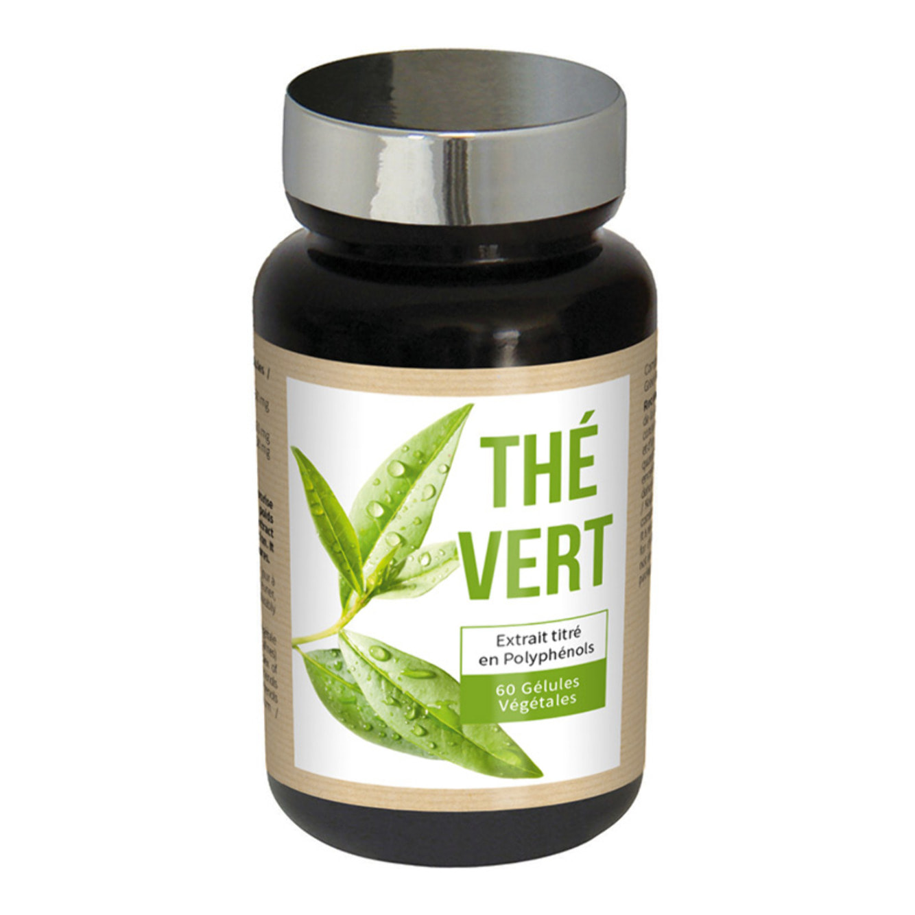 NUTRI EXPERT - Thé Vert - Aide au contrôle du poids - Brûle les graisses - Riche en caféine et antioxydants - Favorise le drainage - 100% extraits d'origine naturelle - Végan - 60 Gélules végétales