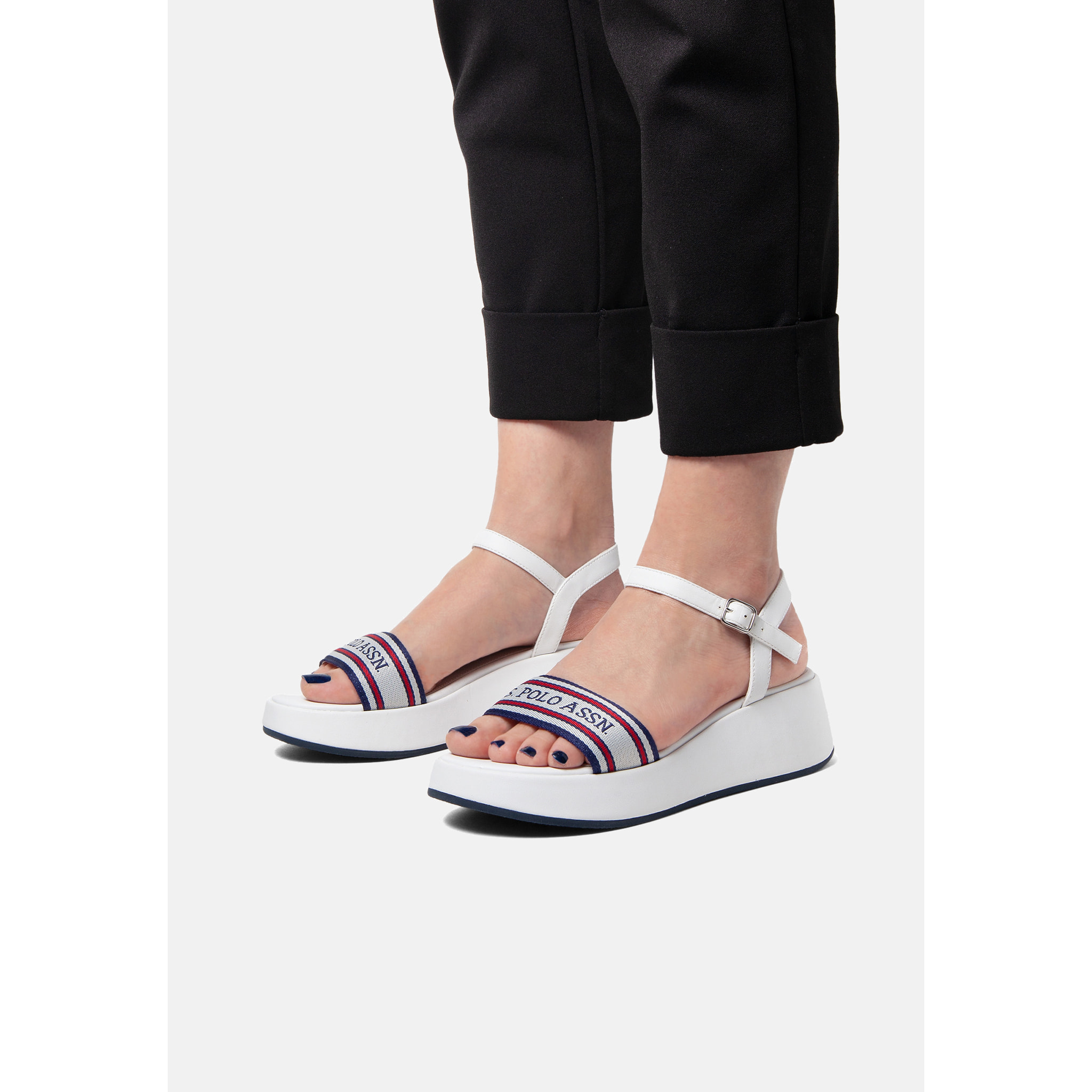 U.S. Polo Assn. - Sandali GLORY010W/5Y1 in sintetico per donna