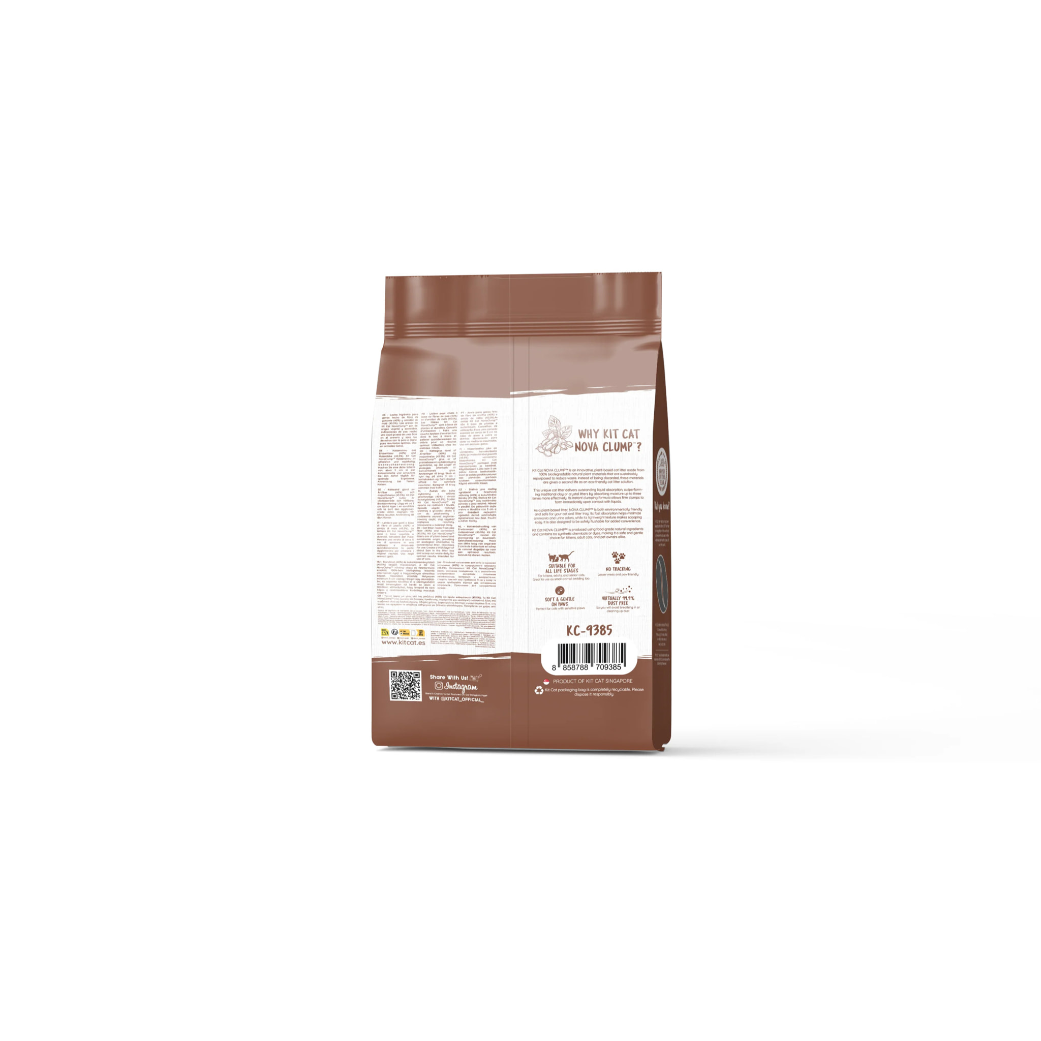 Kit Cat Arena Eco Nova - Coffee 7 L Arena para gatos