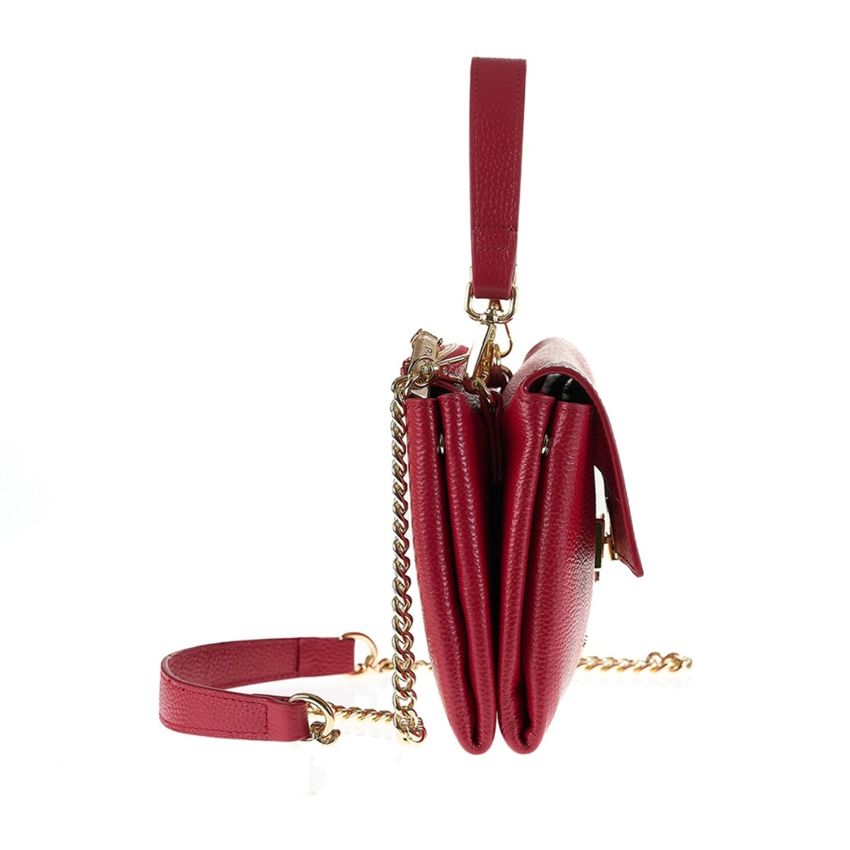 Borsa a spalla da donna Made in Italy - Modello Solara Lux - 100% pelle - 21.0 x 16.0 x 6.5 cm