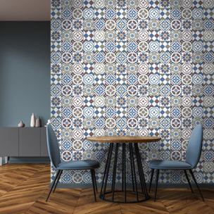 Stickers muraux - Sticker Mural Carrelage adhésif Cuisine Salle de Bain - 60 STICKERS CARRELAGES AZULEJOS GORGINA