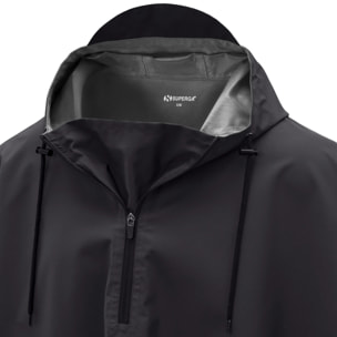 Giacche Superga Uomo Donna Nero Poncho Raggiera Logo