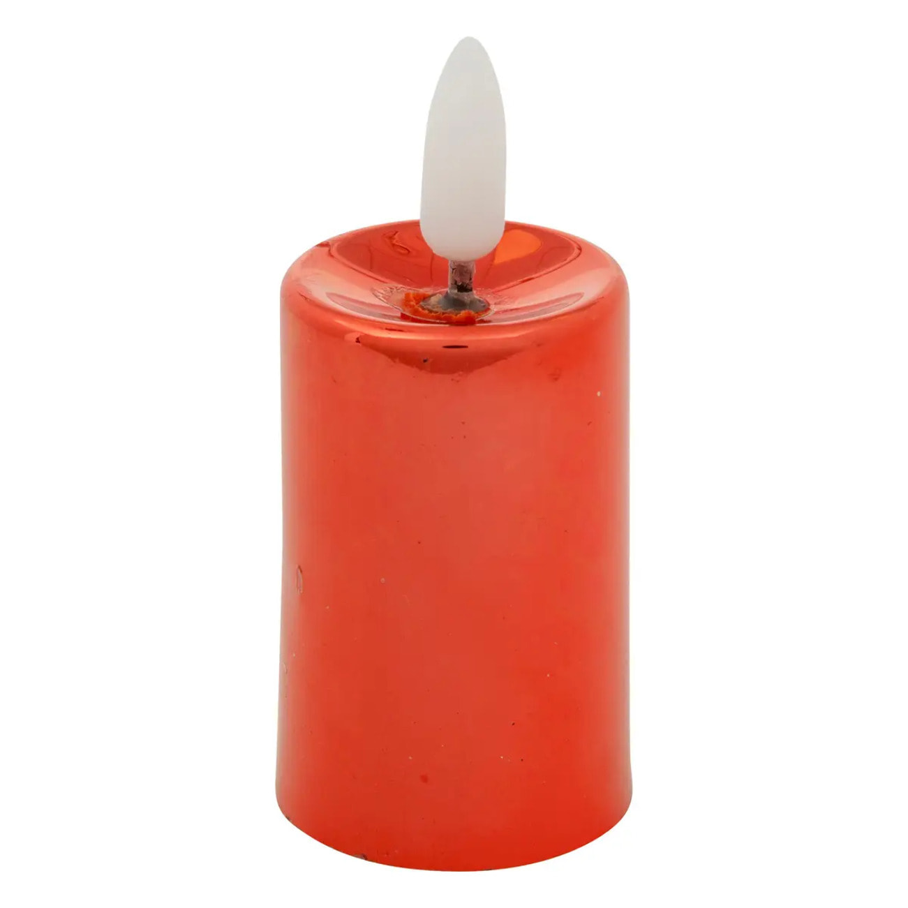 Lot de 4 bougies LED votives métal rouge