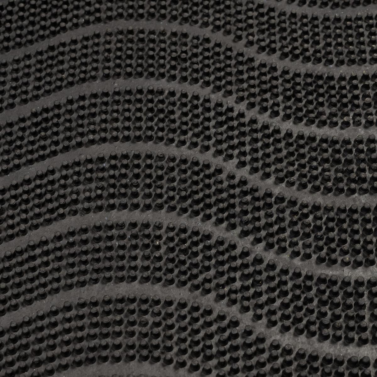 Paillasson géométrique en vagues, kilim tissé naturel, DUNE