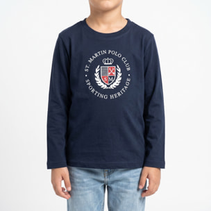 T-shirt maniche lunghe con stampa logo