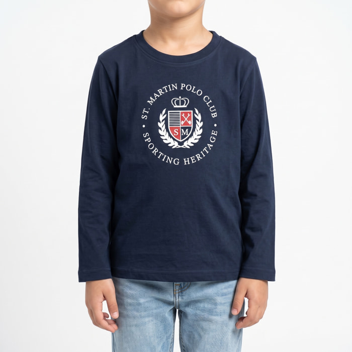 T-shirt maniche lunghe con stampa logo