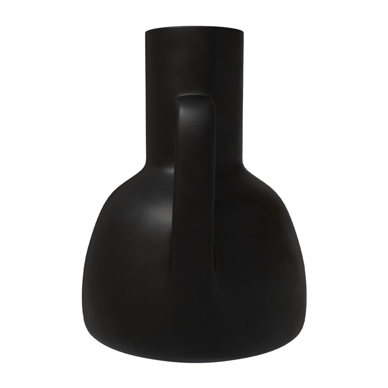 Vase noir en terre cuite H30,5cm - Rozenn