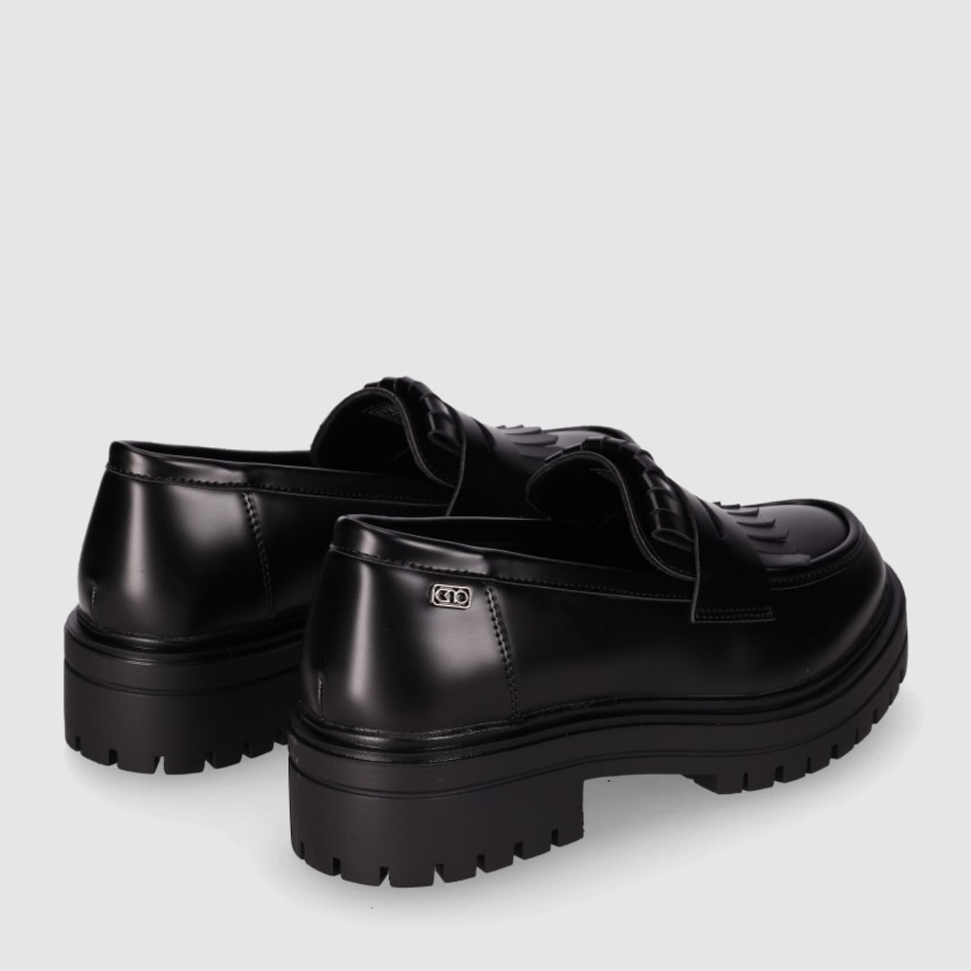 Zapatos de Piel Sintética - Negro - Tacón: Bajo