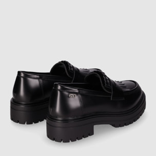 Zapatos de Piel Sintética - Negro - Tacón: Bajo