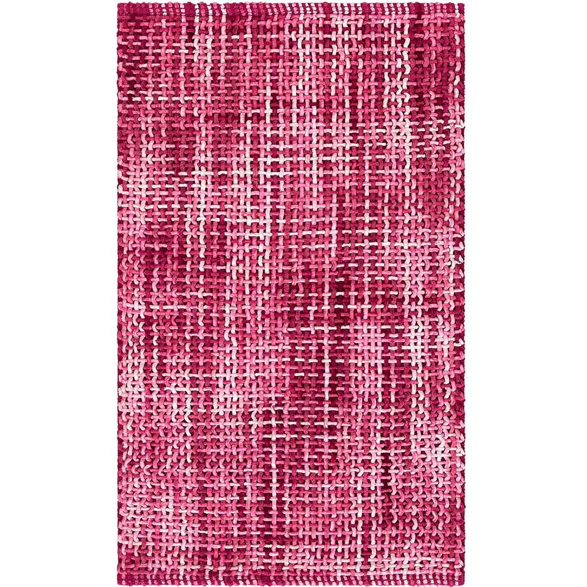 Tappeto bagno CRAZY FUCSIA in microfibra misto cotone, morbido antiscivolo lavabile in lavatrice, tappetino lavabo sanitari bagno