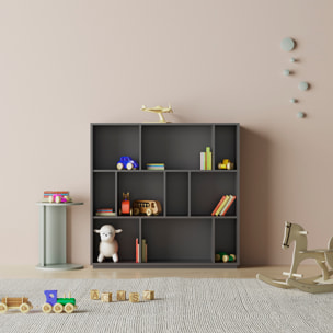 Estantería librería Nack melamina grafito 117x119x32 cm