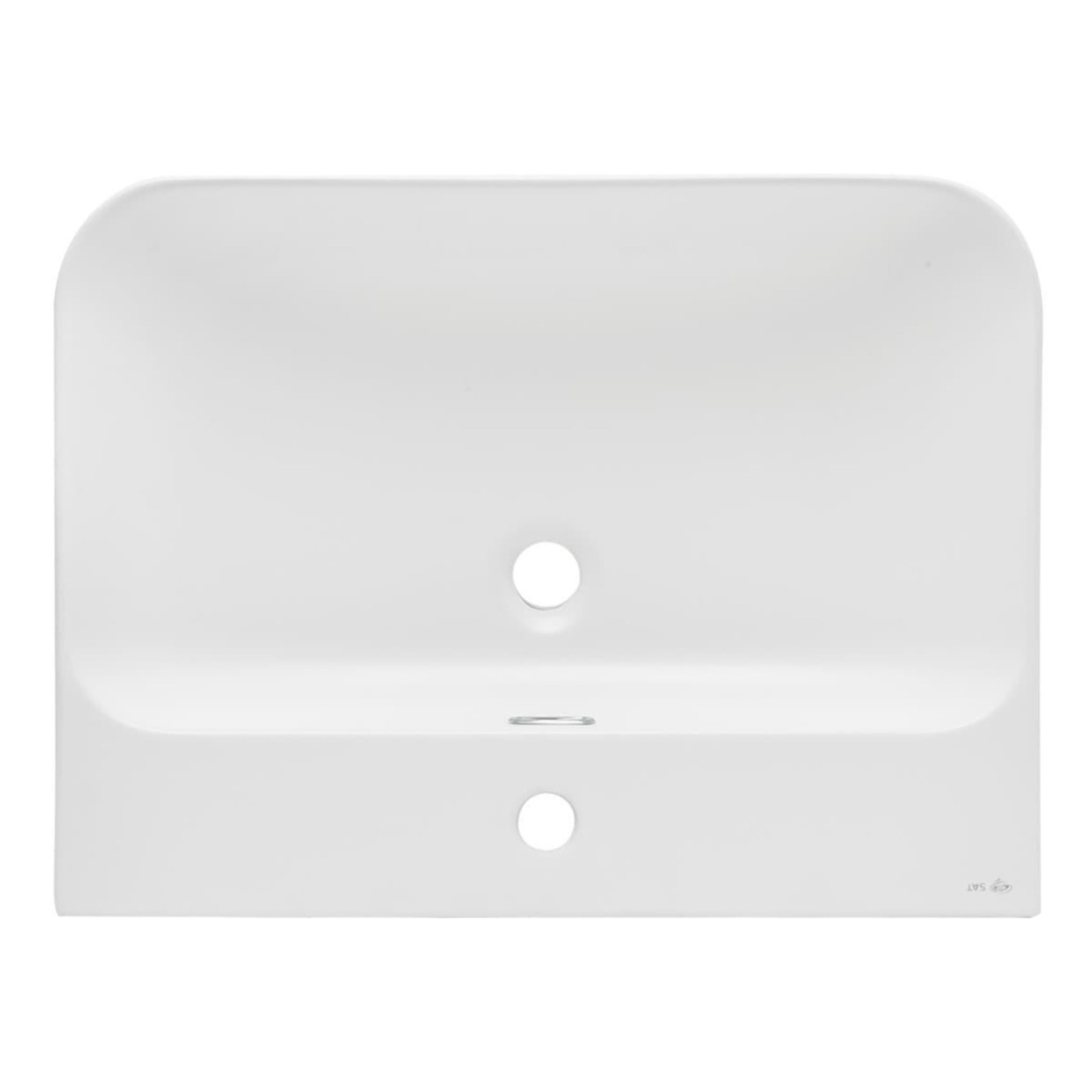Meuble lavabo Swiss Aqua Technologies Fusion 60,5x46 cm blanc mat, trou pour robinet au milieu SATFUS6046MW