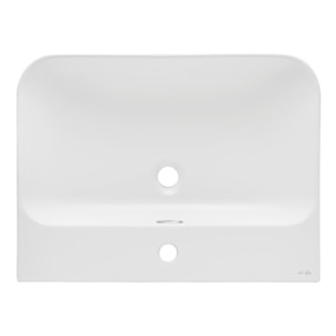 Meuble lavabo Swiss Aqua Technologies Fusion 60,5x46 cm blanc mat, trou pour robinet au milieu SATFUS6046MW