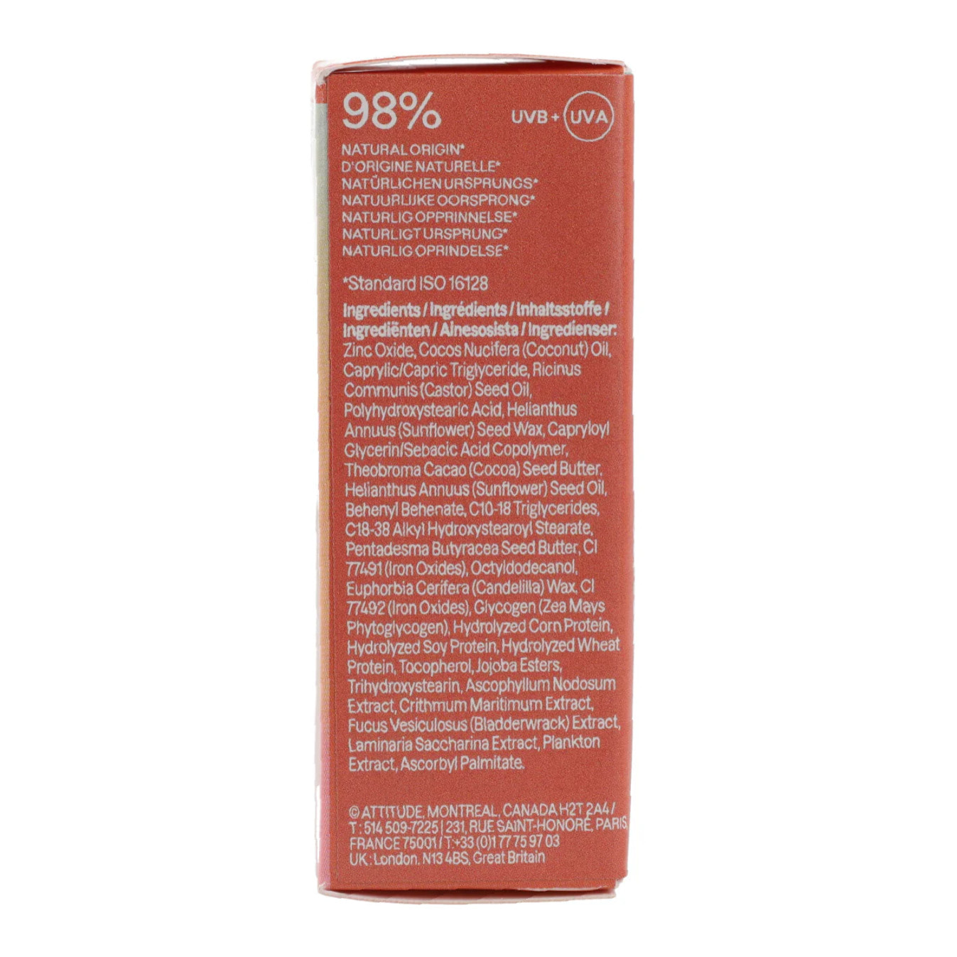Oceanly - PHYTO-SUN Bálsamo labial con color SPF 30 - Peachy shell, Attitude, 8'5g