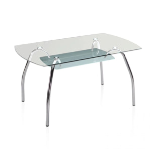 Mesa de comedor Ove Cristal - Cromo