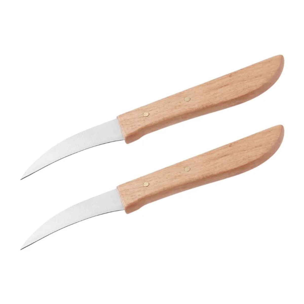 Lot de 2 couteaux de cuisine éplucheur manche en bois 16 cm Nirosta