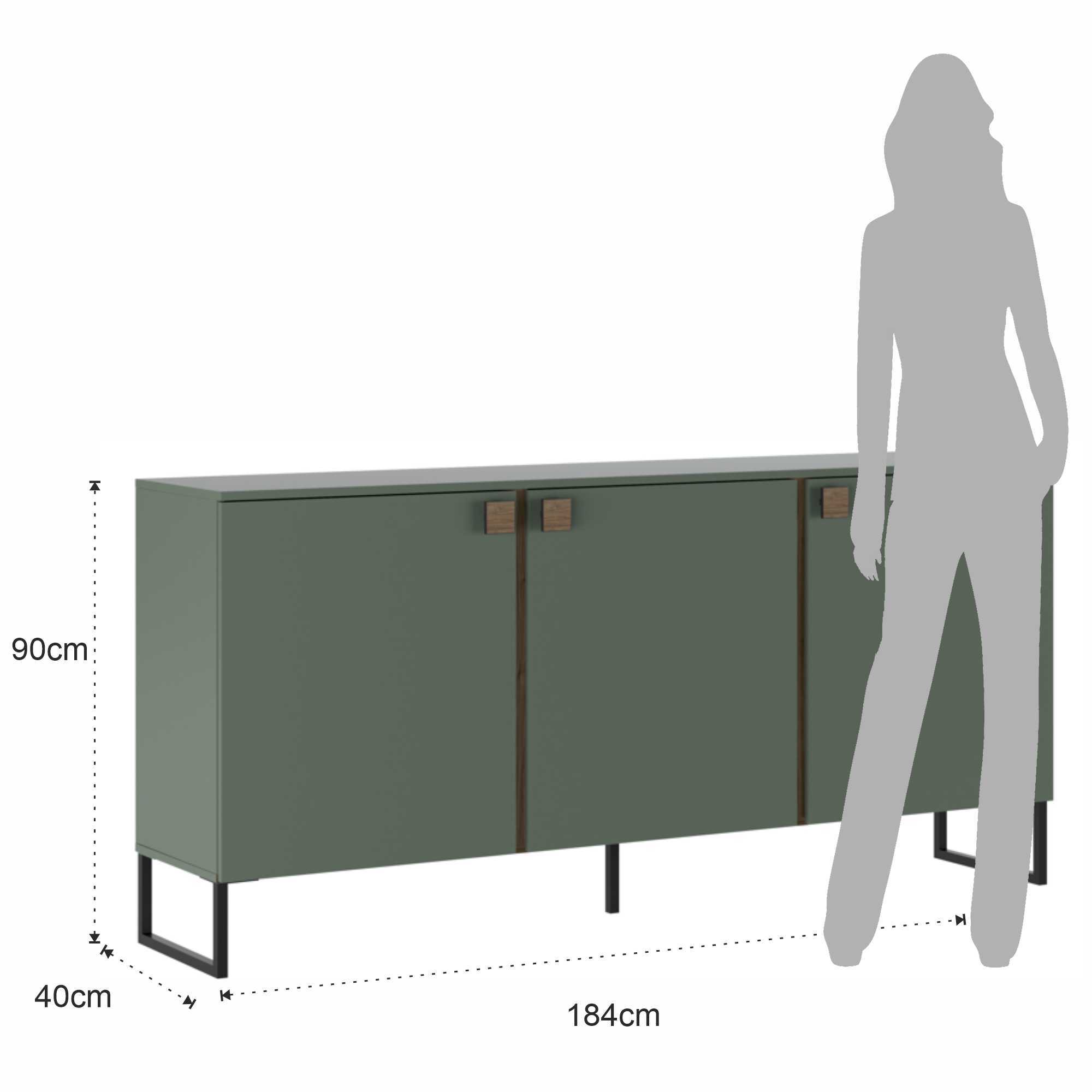 Tomasucci Buffet THESSA GREEN SMOKE