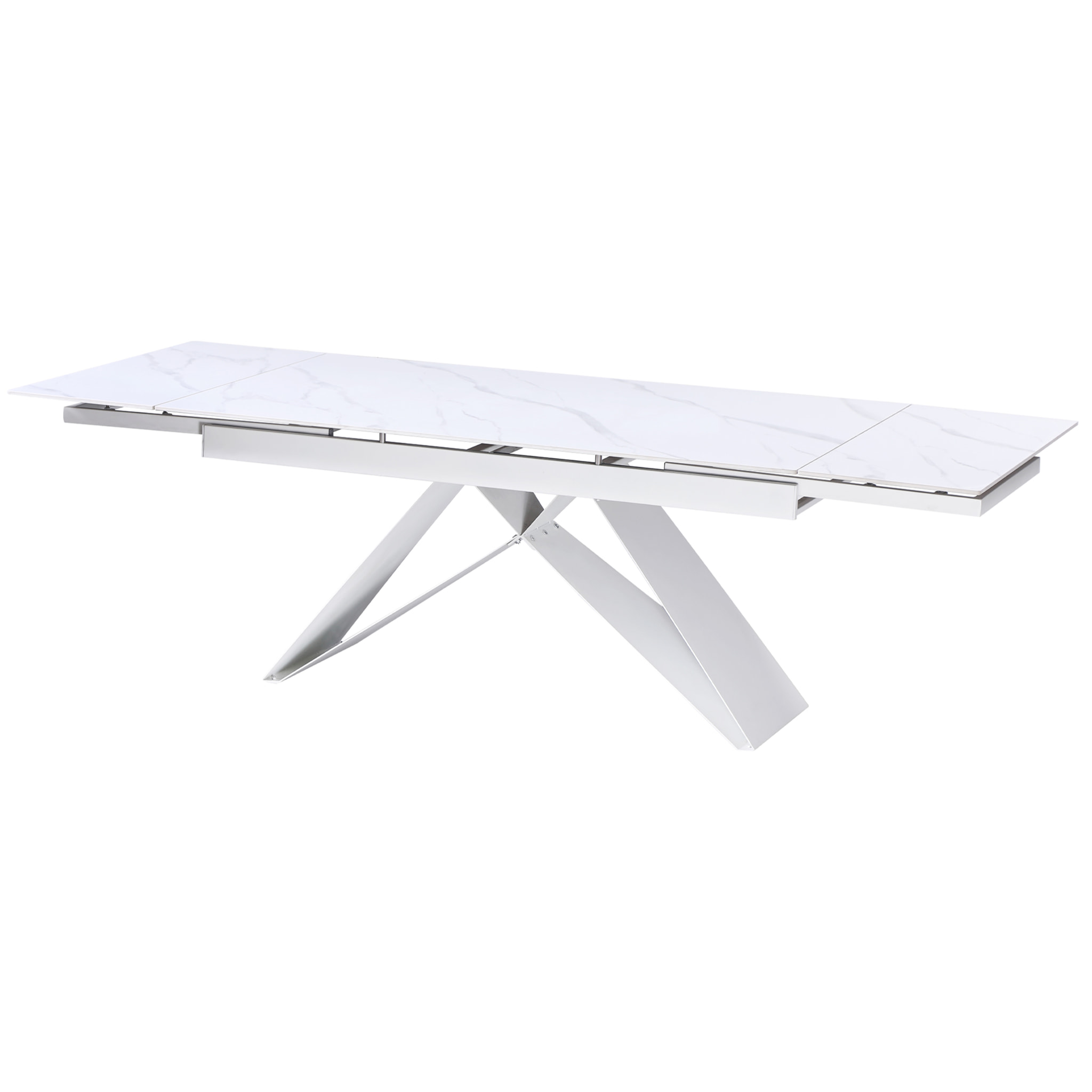 Tavolo Iago New Calacatta Bianco/Gambe Bianche