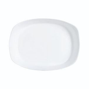 Plat à four rectangulaire blanc 30X22cm Smart Cuisine Carine 250°C  - Luminarc - Opale culinaire extra léger et résistant
