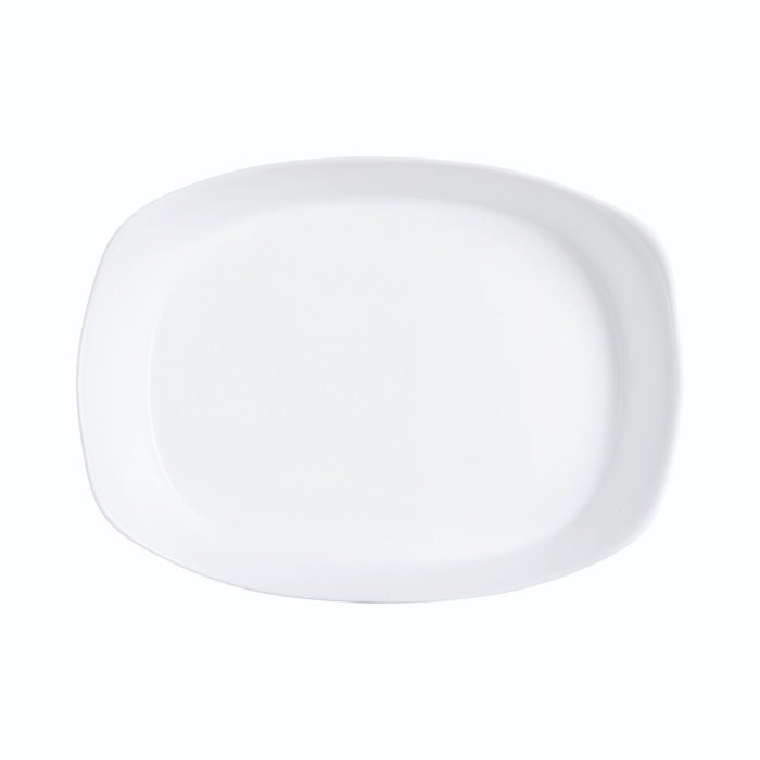 Plat à four rectangulaire blanc 30X22cm Smart Cuisine Carine 250°C  - Luminarc - Opale culinaire extra léger et résistant