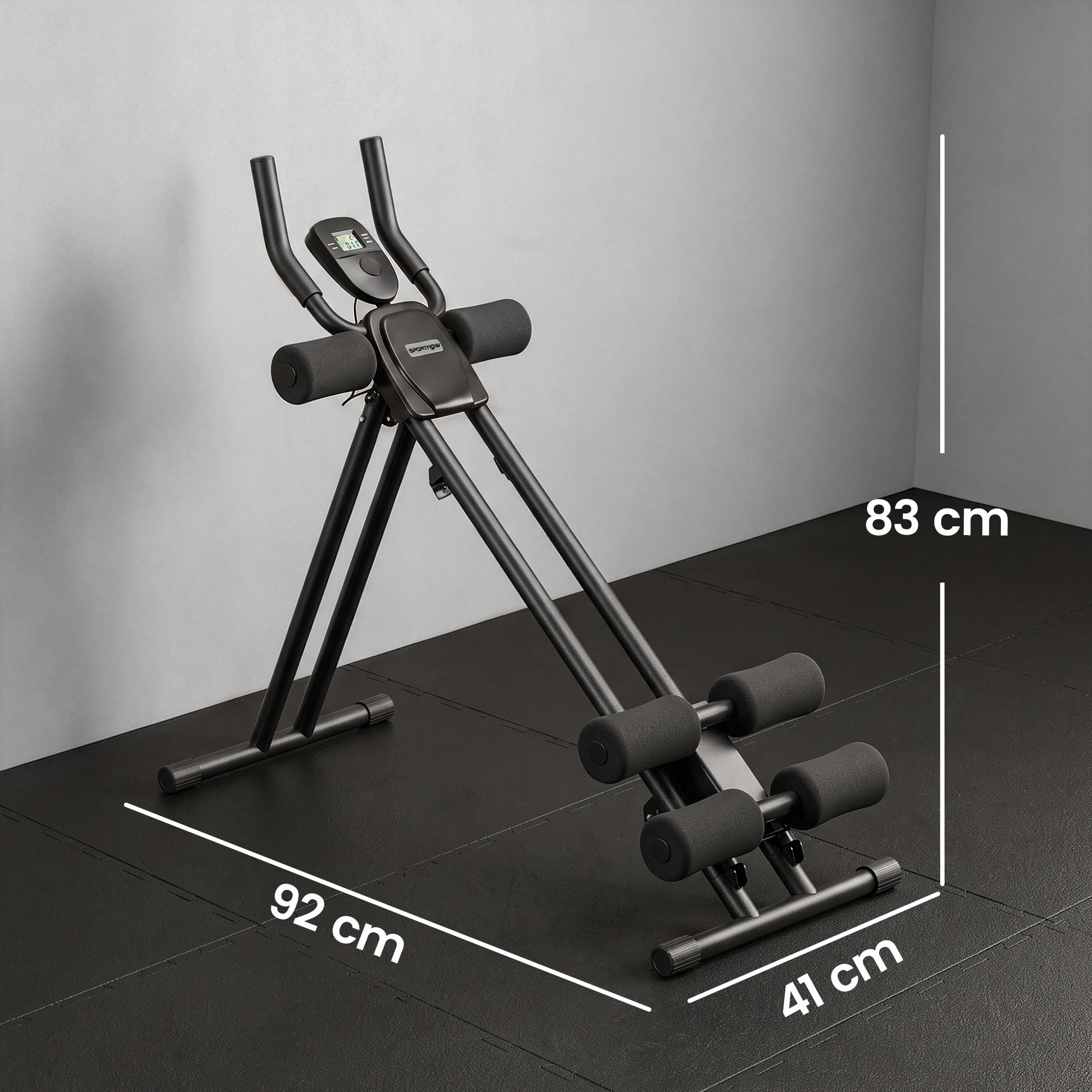 Machine abdos pliable - appareil à abdominaux réglable - écran LCD multifonction