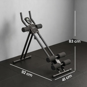 Machine abdos pliable - appareil à abdominaux réglable - écran LCD multifonction