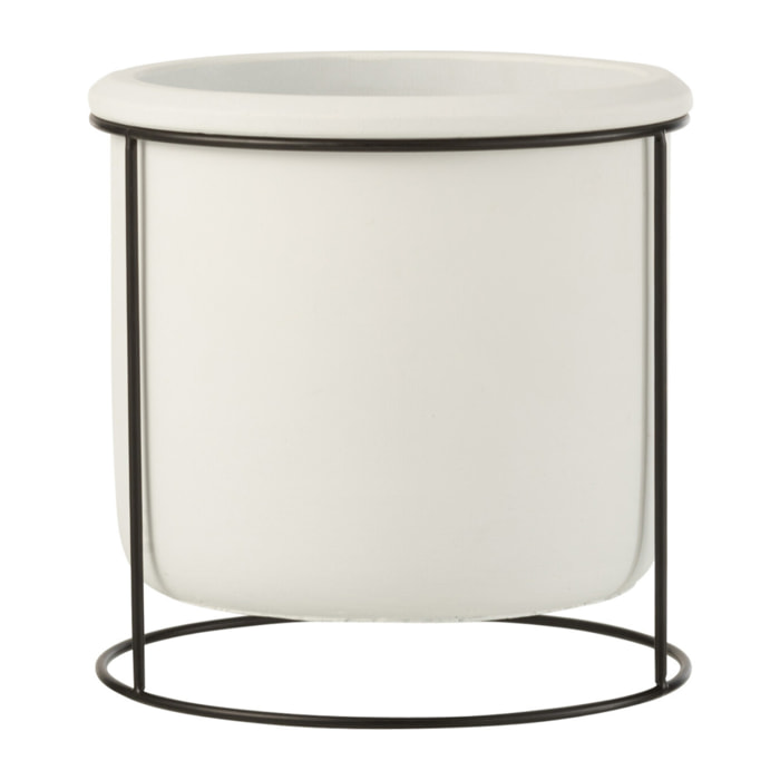 J-Line cache-pot suspendu - ciment - blanc - small - Ø 17 cm