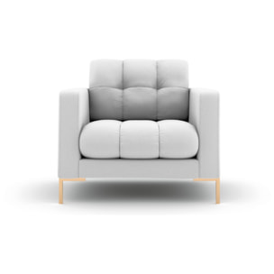 Fauteuil "Bali" en tissu structurel gris clair