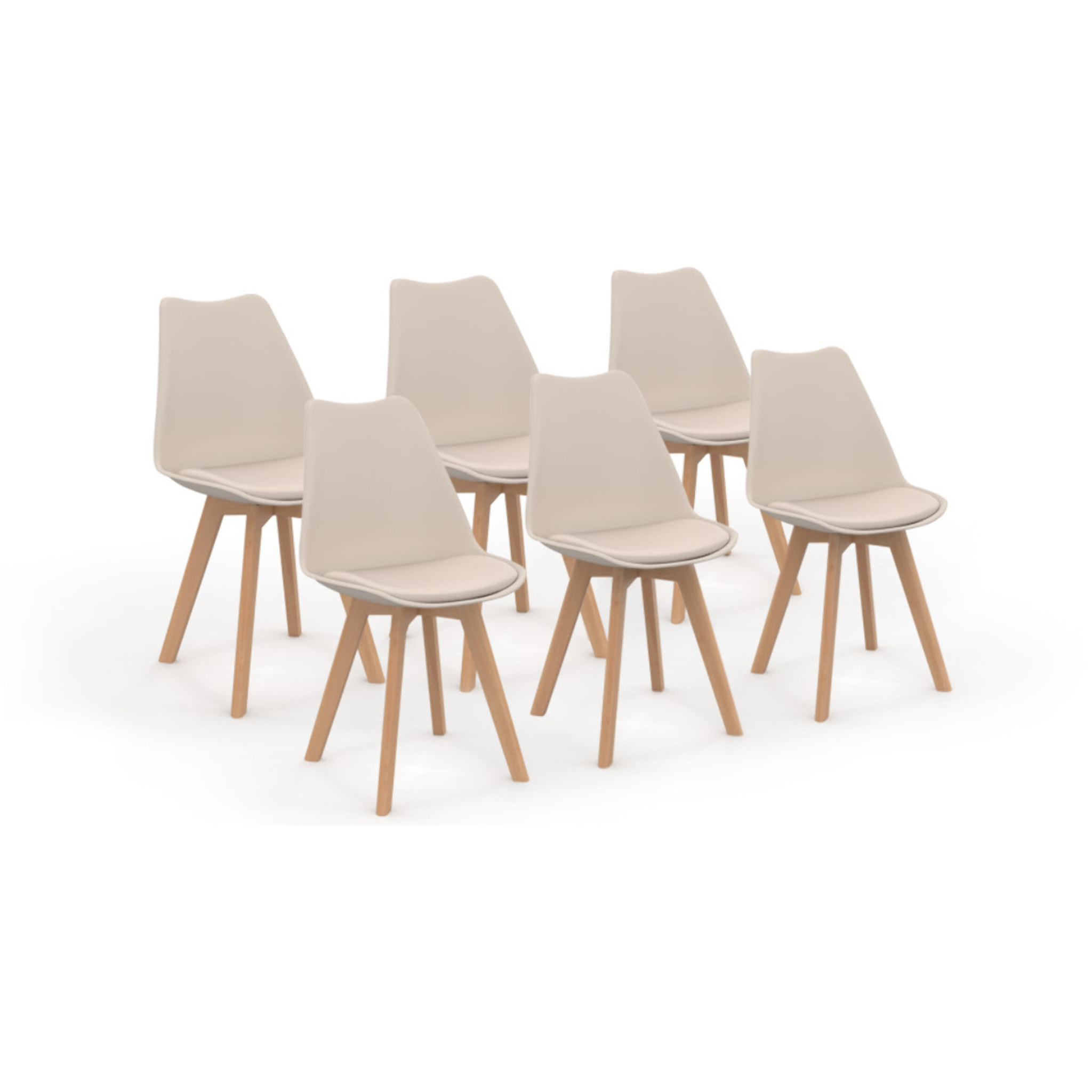 Chaises scandinave Nordia - Beige