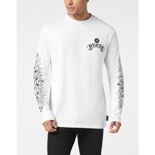 PHILIPP PLEIN T-Shirt Round Neck Ls CHROME