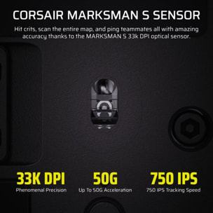 Souris Gamer Sans Fil CORSAIR SCIMITAR ELITE WL SE GUN METAL