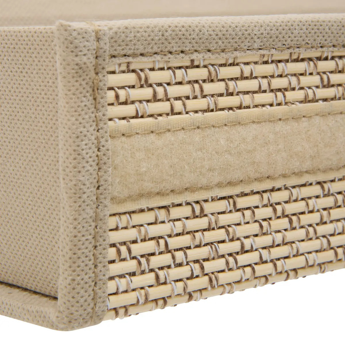 Boîte à mouchoirs texturée Stemy 14x26cm beige