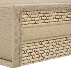 Boîte à mouchoirs texturée Stemy 14x26cm beige