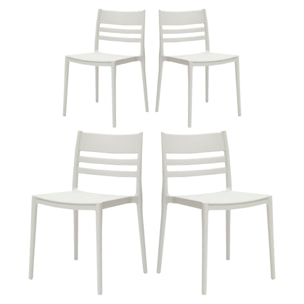 Sedie da giardino in resina Deisy - Set da 4