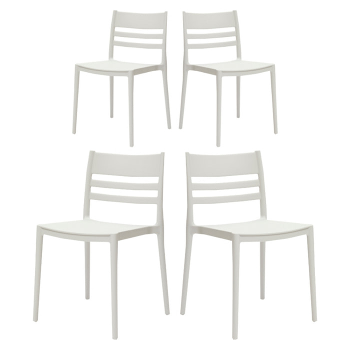 Sedie da giardino in resina Deisy - Set da 4