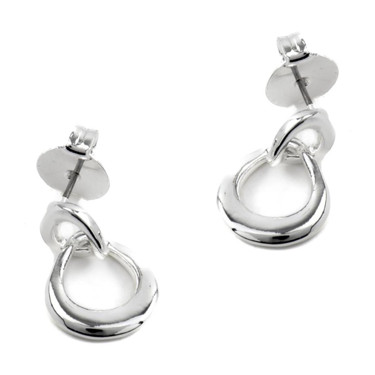 Pendientes Lux by Lux acabados en Rodio