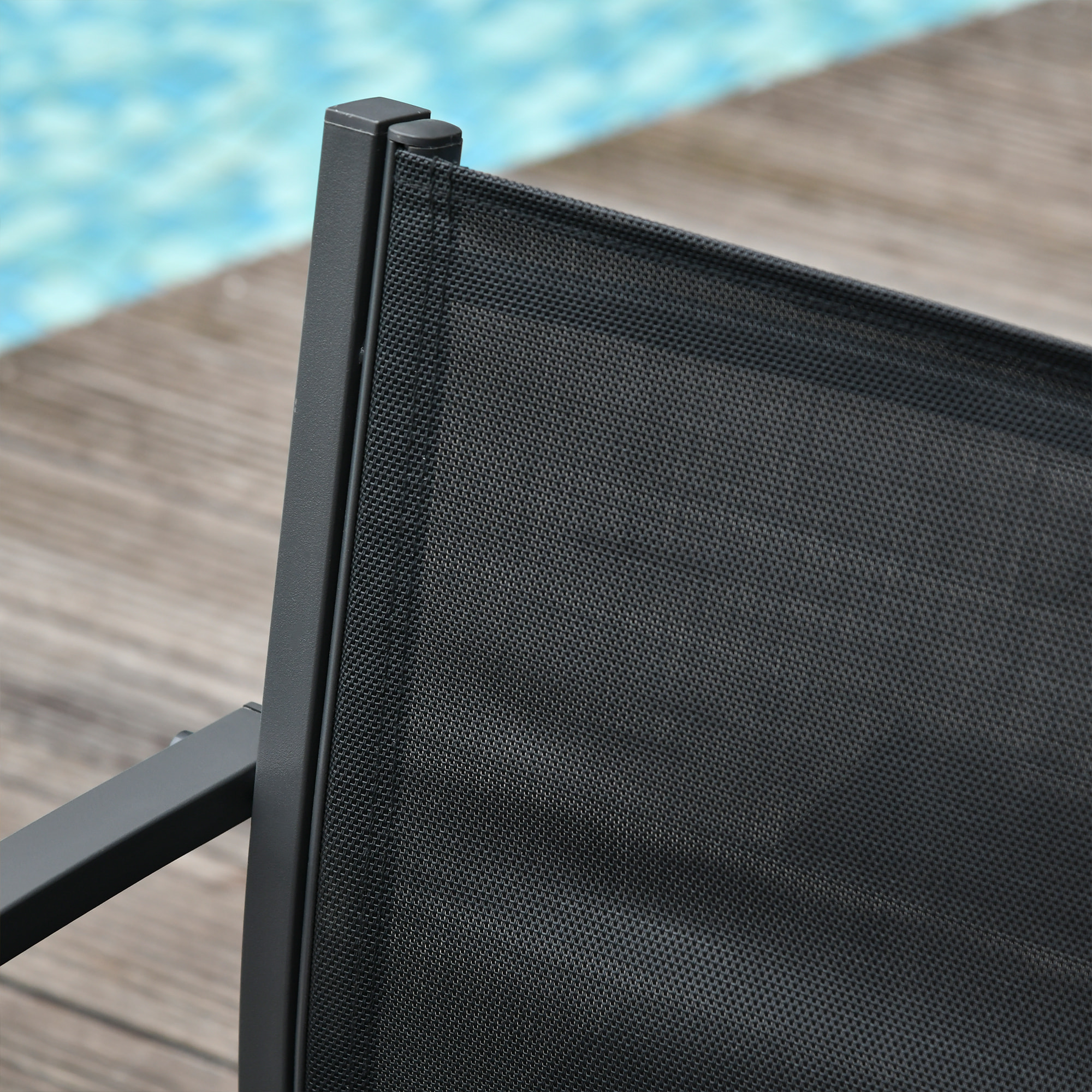 Outsunny Conjunto de Muebles de Jardín 4 Piezas Muebles Jardín Exterior con 2 Sillones 1 Sofá de 2 Plazas y Mesa de Centro con Tablero de Vidrio Templado Negro