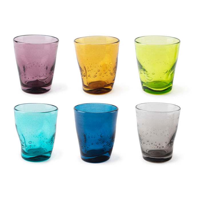 Set 6 Bicchieri Excelsa – Color Wave, Vetro Multicolore