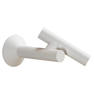 Lampe nomade murale et orientable blanche à fixer en aluminium LED blanc chaud dimmable ZOOM WALL WHITE ø8cm