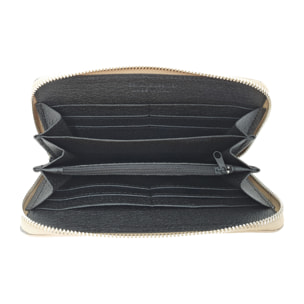 Chicca Borse Portafogli Lungo Donna in Pelle Fango