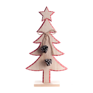 Alberello Pigne in Legno Decorazione Natale