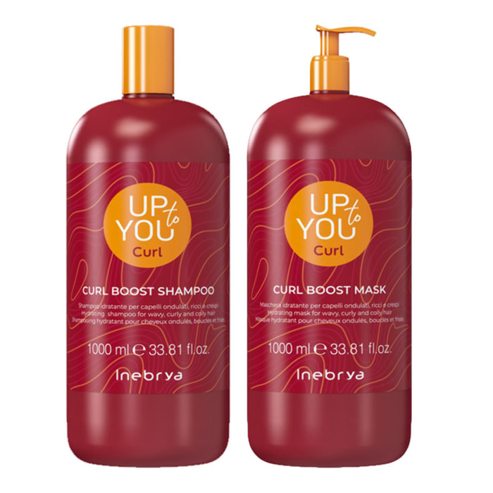 INEBRYA Kit Up To You Boost Curl Shampoo 1000ml + Mask 1000ml