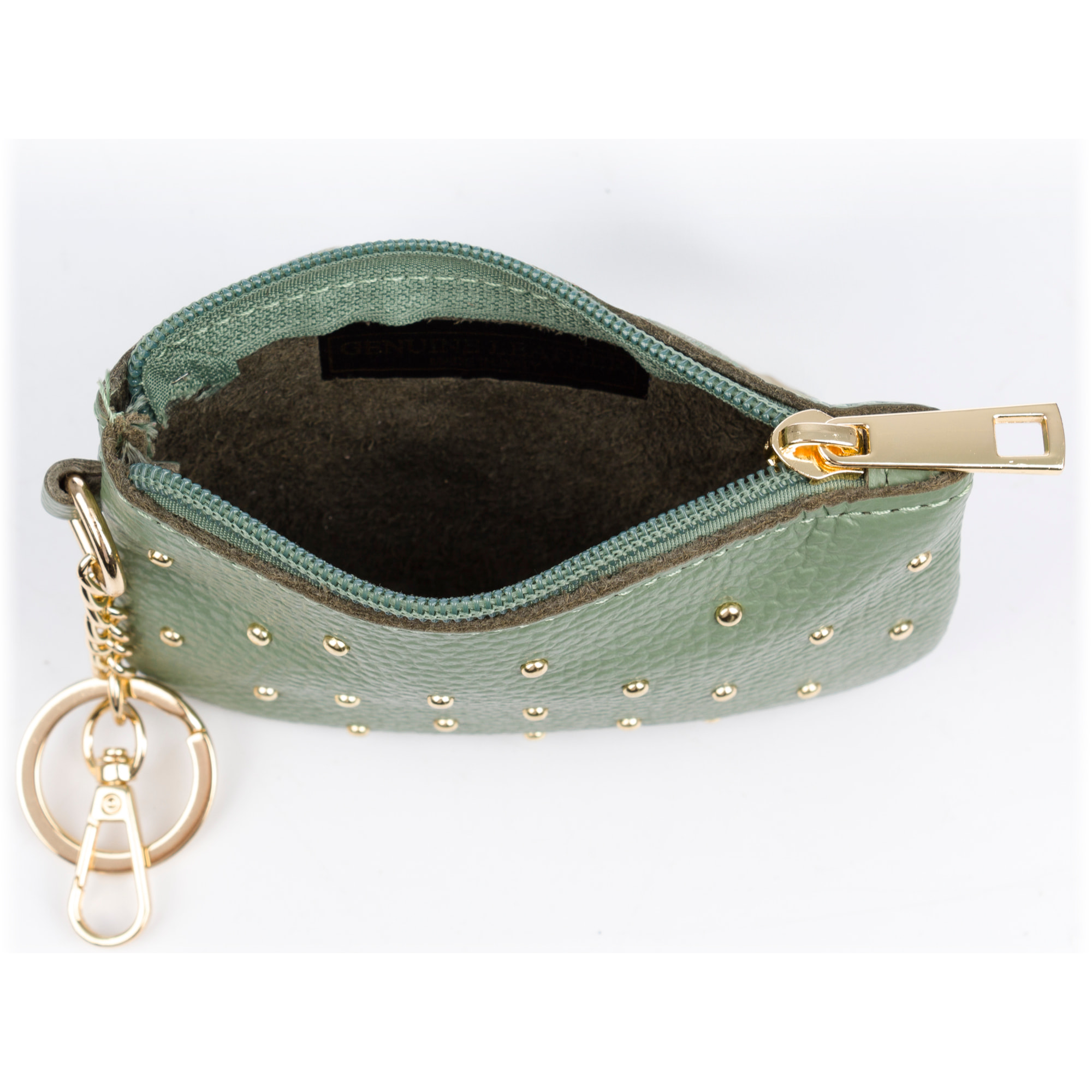 Bellosguardo Monedero Mujer. De piel auténtica acabado Dollaro con detalles metálicos.