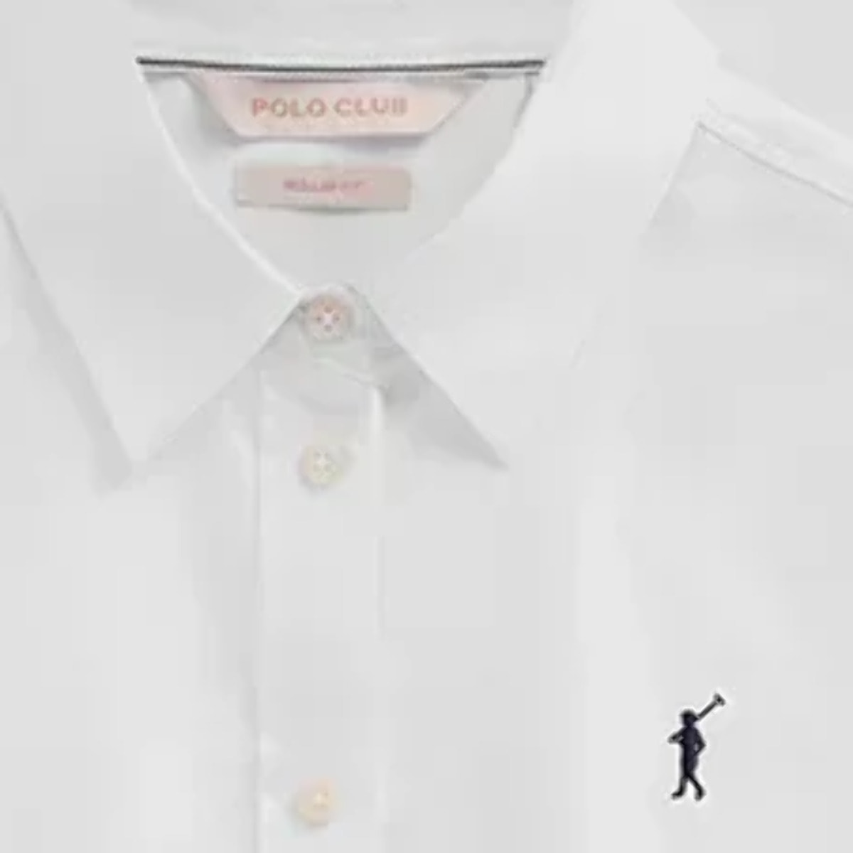 Camisa oxford blanca de corte regular con bordado Rigby Go