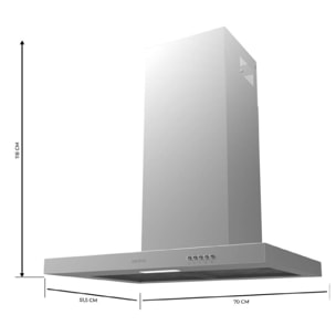 Cecotec Hotte aspirante en T Bolero Flux TM 703500 Inox B
