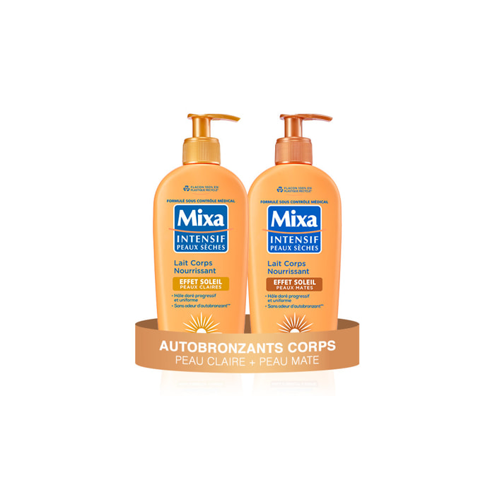 Mixa Lait Corps Effet Soleil Peaux Claires 250ml Lot 2
