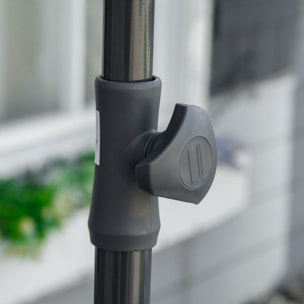 Sombrilla Rectangular de Jardín 198x130x240 cm Parasol de Aluminio con Función de Inclinación para Terraza Patio Exterior Verde