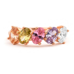 Anillo Sionvil acabado oro rosa 18k